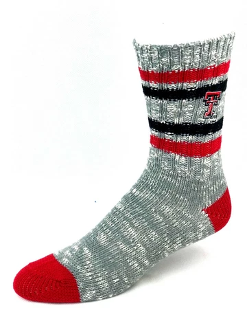Texas Tech Red Raiders Gray Alpine Knit Crew Socks Cover