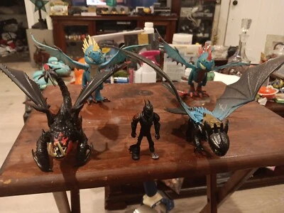  Cómo entrenar a tu dragón lote de 5 Toothless trasero / Deadly Naddler / DEATHGRIPPER Foto 1 de 4