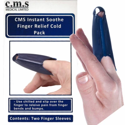 2 x Cold Ice Pack for Fingers & Thumbs -Cool Soothing Pain Relief Sprains Injury - Image 1 of 4