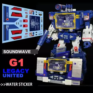 G1 Waterslide Decals Stickers For Transform Legacy United G1 SOUNDWAVV Figure - Picture 1 of 5