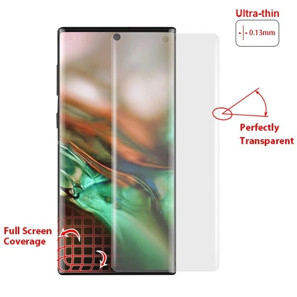 For Samsung Galaxy Note 10 / 10 Plus Screen Protector Curved Coverage PET Film - Image 1 of 4