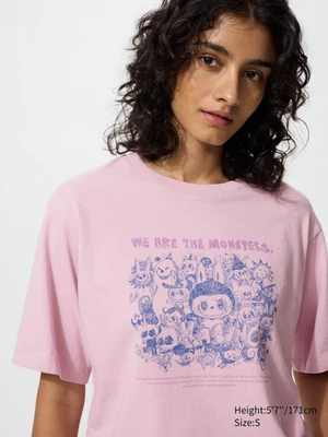 Camiseta Uniqlo Pop Mart Labubu Los Monstruos Gráfica Púrpura Tallas EE. UU. XS-XXL NUEVA CON ETIQUETAS Foto 1 de 4