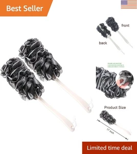Doppelpack langer Griff Rückenschrubber - weiche Nylon Mesh Badebürste für Männer & Frauen - Bild 1 von 8