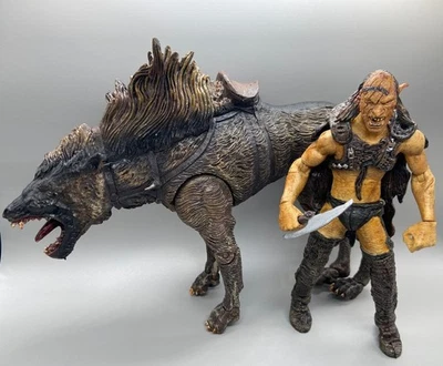 Juego de Bestia y Jinete de Lujo Orco Sharku con Warg Señor de los Anillos Toy Biz Foto 1 de 2