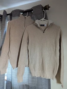 The Childrens Place Sherpa Collar 1/4 Zip Sweaterssize 10/12 and size 12/14 - Picture 1 of 4