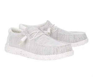 Hey Dude Wally Stretch Sox Men's Casual Shoes, Storm White, M12 - Picture 1 of 7