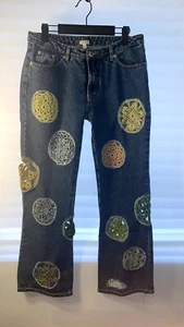 Jeans Brazilian Designer Hand Crotchet Beautiful! - Picture 1 of 12