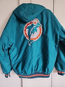 Miami Dolphins Vintage Starter Puffer Jacket NFL Size LARGE Men 90s NFL