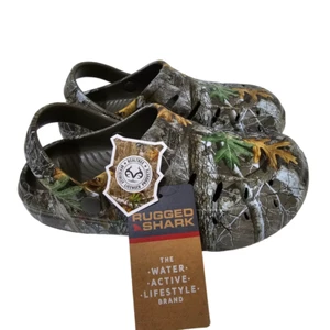 Sandalias zuecos de pie sin cordones ligeros EVA resistentes tiburón pequeño y grande para niños pequeños - Imagen 1 de 9