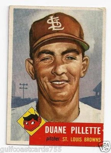 1953 TOPPS DUANE PILLETTE ST LOUIS BROWNS ROOKIE CARD #269 - Picture 1 of 2