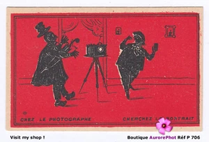 APPAREIL PHOTO ANCIEN, CHERCHEZ LE PORTRAIT CHEZ LE PHOTOGRAPHE, CHROMO -P706 - Imagen 1 de 2