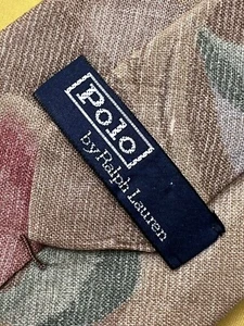 Authentic POLO By RALPH LAUREN Abstract Design On Multicolor  Silk Necktie Tie - Picture 1 of 11