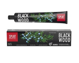 SPLAT BLACKWOOD Whitening fluoridfreie Aktiv-Kohle Zahnpasta zum Bleaching 75 ml