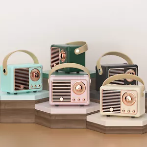 Mini Retro Wireless bluetooth Speaker Music Player Portable Stereo TF Card USB - Picture 1 of 16