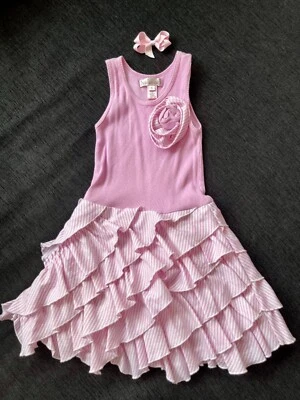 G037 HALABALOO SLEEVELESS GIRL DRESS SIZE 5 - Image 1 of 4