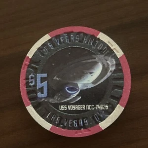 Star Trek USS Voyager Las Vegas Hilton  Casino Chip RARE - Picture 1 of 3