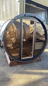 2-3 person barrel sauna With Electric Stove - Picture 1 of 12