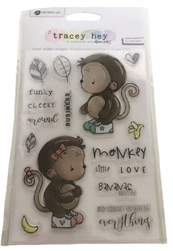Ensemble de timbres transparents Hampton Art Tracey Hey bananes About You Funky Monkey Business