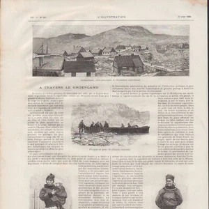 Durch Grönland - Presseartikel 1889 - Bild 1 von 2