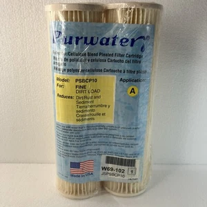 New Purwater Two Filter Replacement Pack Model PSBCP10 Fine Dirt Load Pleated - Picture 1 of 6