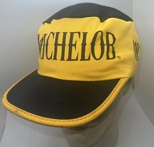 Michelob Beer Painter Hat Brown and Yellow New One Size Elastic Made in USA - Picture 1 of 5