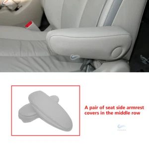 A pair Middle Seat Gray Leather Armrest Handle Cover For Toyota Sienna 11-18 - Bild 1 von 5
