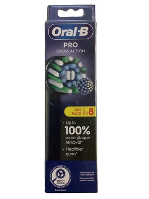 Oral-B Pro Cross Action XXXL 8 Electric Toothbrush Heads Black