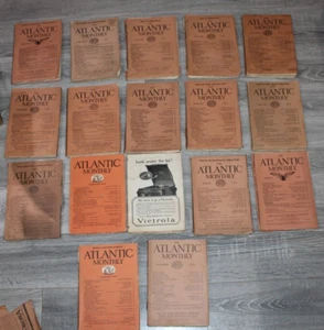 LOT OF 17 THE ATLANTIC MONTHLY MAGAZINE- 1918-1922 ( 2 ARE 1930) SEE PICTURES - Picture 1 of 14