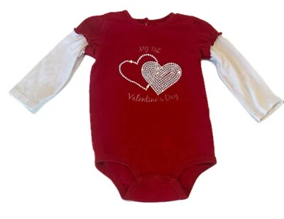 Koala Niños Talla 18 Meses Mi 1er Día de San Valentín Bebé Niñas Body Rojo Foto 1 de 4