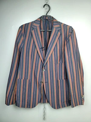 Blazer Chaqueta de Verano THE GIGI Sin Forro Ligero Rayón Algodón Rayas Talla 50 I Foto 1 de 4