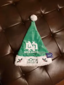 new with tags - GREEN SANTA  HAT   NORTH DAKOTA - Nothing Else like it on ebay - Picture 1 of 5