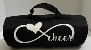 STADIUM, TRAVEL, ROYAL BLACK (CHEER) BLANKET - ROLL-UP W/CARRY STRAP - Picture 1 of 1