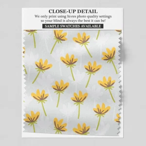 146 Scattered Buttercups Grey Roller Blind - various sizes, blackout FREE P&P - Picture 1 of 4