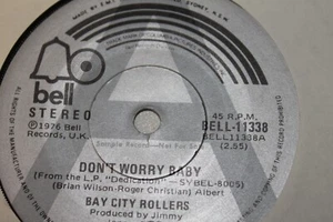 BAY CITY ROLLERS Don't Worry Baby /Write A Letter 7" Oz PROMO Sample Record 1976 - Picture 1 of 6