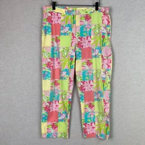 Vintage Lilly Pulitzer Tropical Patchwork Capri Hose Größe 10 Flamingo Reise - Bild 1 von 13
