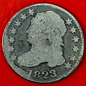 1823/22 CAPPED BUST DIME, SMALL E'S, 1822 OVERDATE - Picture 1 of 2