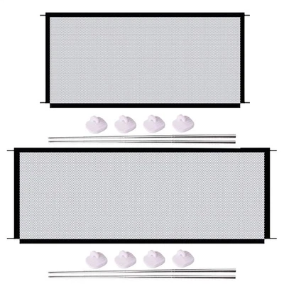 Baby Safety Gate Nylon Mesh Folding Pet Barrier Indoor Outdoor Functional - Image 1 of 4