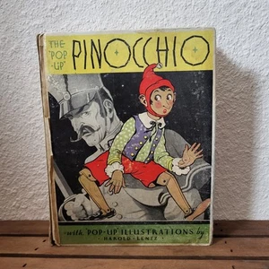 VINTAGE 1932 FIRST EDITION "THE POP UP" PINOCCHIO ILLUS, HAROLD LENTZ - Imagen 1 de 18
