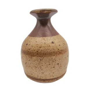 Jarrón vintage Studio Art Pottery Bud esmalte tono tierra moteado 1983 AGC Grose - Imagen 1 de 10