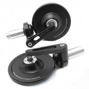 Round Black Handlebar End Side Mirror For SCL500 CB1100 CB650F CB500F CB125/F/R - Picture 1 of 8