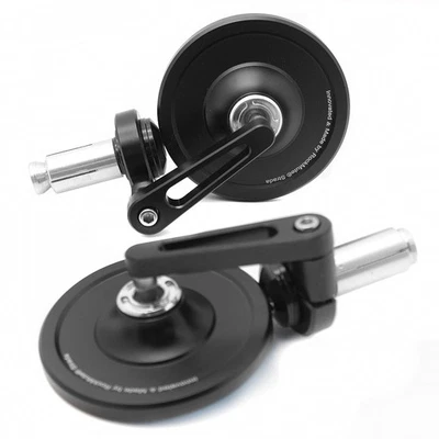 Round Black Handlebar End Side Mirror For SCL500 CB1100 CB650F CB500F CB125/F/R - Image 1 of 4