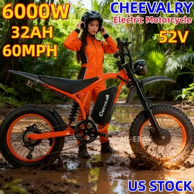 Bicicleta eléctrica 6000W E-Motorcycle 52V32AH 60 MPH 20*4" E-Mountainbike G20 PRO Foto 1 de 4
