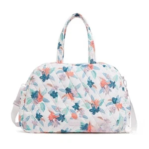 Vera Bradley NWT Ultralight Grand Traveler Bag Tropical Floral white blue coral - Picture 1 of 14
