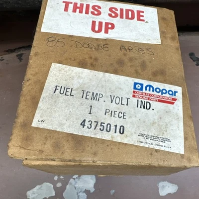 4375010 Fuel Temp Volt Gauge Dodge Aries Chrysler 600 NOS Mopar - Image 1 of 3