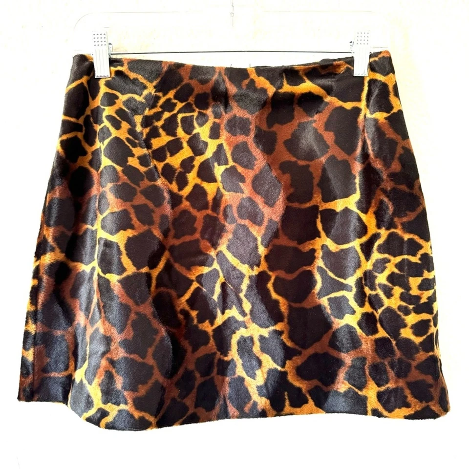 Minifalda A Byer 90s Y2K imitación piel animal estampado jirafa 9 Foto 1 de 4