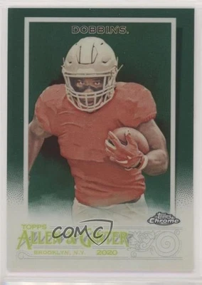 2020 Topps Allen & Ginter Chrome Green Refractor /99 JK Dobbins #152 Rookie RC - Image 1 of 2