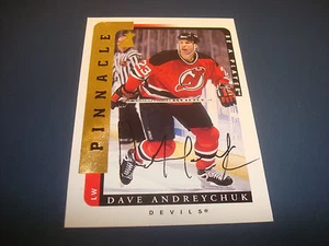 Dave Andreychuk 1997 Pinnacle #2 Devils Sabres Signed Authentic Autograph M7 - Picture 1 of 1