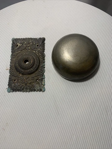 Vintage Wind Up Mechanical Door Bell Cover