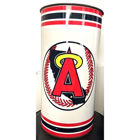 Vintage P&K Products ‘80s MLB Anaheim Angels Trashcan/Bat Holder/Man Cave Decor Cover
