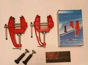 Ski Man New Competition Race Ski Clamps (2) + Ski Supports ART 679 Made In Italy - Picture 1 of 15